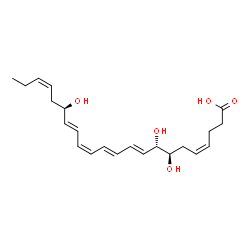 ChemSpider 2D Image | (4Z,7R,8S,9E,11E,13Z,15E,17R,19Z)-7,8,17-Trihydroxy-4,9,11,13,15,19-docosahexaenoic acid | C22H32O5