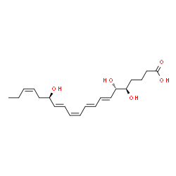 ChemSpider 2D Image | (5R,6S,7E,9E,11Z,13E,15R,17Z)-5,6,15-Trihydroxy-7,9,11,13,17-icosapentaenoic acid | C20H30O5