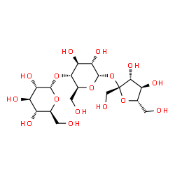 ChemSpider 2D Image | beta-L-Fructofuranosyl alpha-L-glucopyranosyl-(1->4)-alpha-L-glucopyranoside | C18H32O16