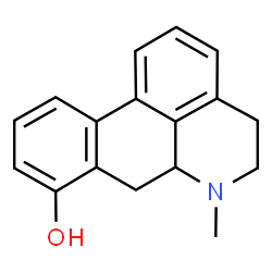 ChemSpider 2D Image | 6-Methyl-5,6,6a,7-tetrahydro-4H-dibenzo[de,g]quinolin-8-ol | C17H17NO