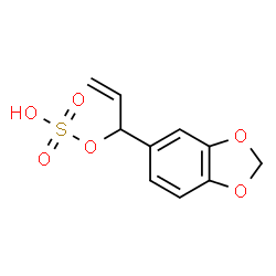 ChemSpider 2D Image | 1-(1,3-Benzodioxol-5-yl)-2-propen-1-yl hydrogen sulfate | C10H10O6S