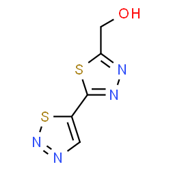 ChemSpider 2D Image | [5-(1,2,3-Thiadiazol-5-yl)-1,3,4-thiadiazol-2-yl]methanol | C5H4N4OS2