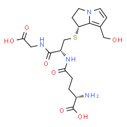 ChemSpider 2D Image | L-gamma-Glutamyl-S-[(1R)-7-(hydroxymethyl)-2,3-dihydro-1H-pyrrolizin-1-yl]-L-cysteinylglycine | C18H26N4O7S