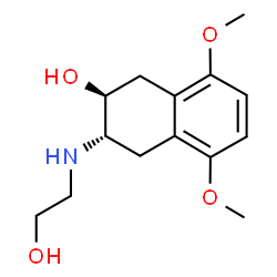 ChemSpider 2D Image | (2S,3S)-3-[(2-Hydroxyethyl)amino]-5,8-dimethoxy-1,2,3,4-tetrahydro-2-naphthalenol | C14H21NO4