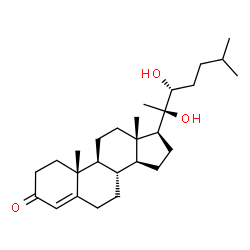 ChemSpider 2D Image | (22R)-20,22-Dihydroxycholest-4-en-3-one | C27H44O3