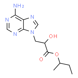 ChemSpider 2D Image | sec-Butyl 3-(6-amino-9H-purin-9-yl)-2-hydroxypropanoate | C12H17N5O3