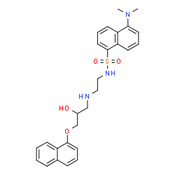 ChemSpider 2D Image | N-(2-hydroxy-3-naphthyloxypropyl)-N'-dansylethylenediamine | C27H31N3O4S