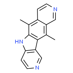 ChemSpider 2D Image | 6,11-Dimethyl-5H-pyrido[3',4':4,5]pyrrolo[2,3-g]isoquinoline | C16H13N3