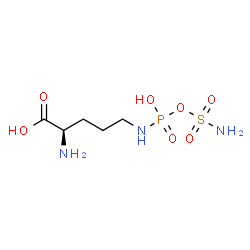 ChemSpider 2D Image | N~5~-[Hydroxy(sulfamoyloxy)phosphoryl]-D-ornithine | C5H14N3O7PS