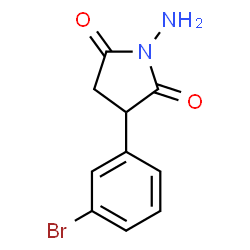 ChemSpider 2D Image | 1-Amino-3-(3-bromophenyl)-2,5-pyrrolidinedione | C10H9BrN2O2