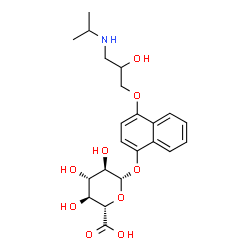 ChemSpider 2D Image | 4-[2-Hydroxy-3-(isopropylamino)propoxy]-1-naphthyl beta-D-glucopyranosiduronic acid | C22H29NO9