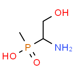 ChemSpider 2D Image | (1-Amino-2-hydroxyethyl)methylphosphinic acid | C3H10NO3P