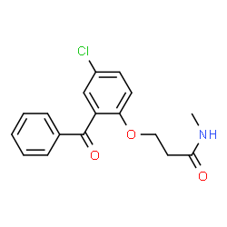 ChemSpider 2D Image | 3-(2-Benzoyl-4-chlorophenoxy)-N-methylpropanamide | C17H16ClNO3