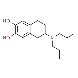 ChemSpider 2D Image | 6-(Dipropylamino)-5,6,7,8-tetrahydro-2,3-naphthalenediol | C16H25NO2