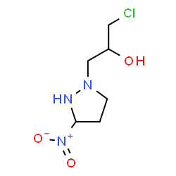ChemSpider 2D Image | 1-Chloro-3-(3-nitro-1-pyrazolidinyl)-2-propanol | C6H12ClN3O3