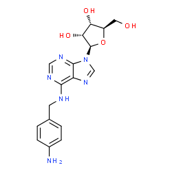 ChemSpider 2D Image | N-(4-Aminobenzyl)adenosine | C17H20N6O4