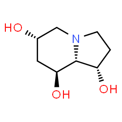 ChemSpider 2D Image | (1S,6S,8S,8aR)-Octahydro-1,6,8-indolizinetriol | C8H15NO3