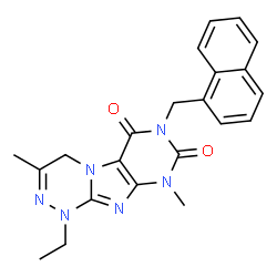 ChemSpider 2D Image | 1-Ethyl-3,9-dimethyl-7-(1-naphthylmethyl)-1,4-dihydro[1,2,4]triazino[3,4-f]purine-6,8(7H,9H)-dione | C22H22N6O2