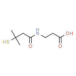 ChemSpider 2D Image | N-(3-Methyl-3-sulfanylbutanoyl)-beta-alanine | C8H15NO3S