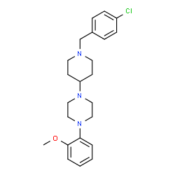 ChemSpider 2D Image | 1-[1-(4-Chlorobenzyl)-4-piperidinyl]-4-(2-methoxyphenyl)piperazine | C23H30ClN3O