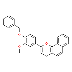 ChemSpider 2D Image | 2-[4-(Benzyloxy)-3-methoxyphenyl]-4H-benzo[h]chromene | C27H22O3