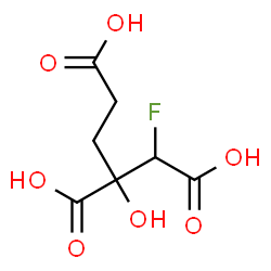 ChemSpider 2D Image | 1-Fluoro-2-hydroxy-1,2,4-butanetricarboxylic acid | C7H9FO7