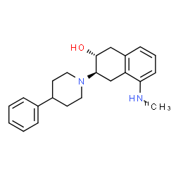 ChemSpider 2D Image | (2R,3R)-5-[(~11~C)Methylamino]-3-(4-phenyl-1-piperidinyl)-1,2,3,4-tetrahydro-2-naphthalenol | C2111CH28N2O