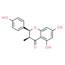 ChemSpider 2D Image | (2S,3S)-5,7-Dihydroxy-2-(4-hydroxyphenyl)-3-methyl-2,3-dihydro-4H-chromen-4-one | C16H14O5