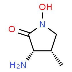 ChemSpider 2D Image | (3S,4S)-3-Amino-1-hydroxy-4-methyl-2-pyrrolidinone | C5H10N2O2