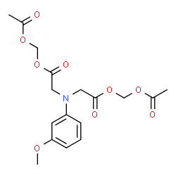 ChemSpider 2D Image | Bis(acetoxymethyl) 2,2'-[(3-methoxyphenyl)imino]diacetate | C17H21NO9