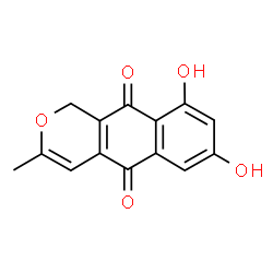 ChemSpider 2D Image | 7,9-Dihydroxy-3-methyl-1H-benzo[g]isochromene-5,10-dione | C14H10O5
