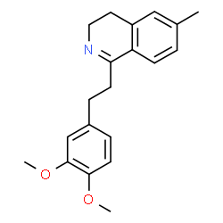 ChemSpider 2D Image | 1-[2-(3,4-Dimethoxyphenyl)ethyl]-6-methyl-3,4-dihydroisoquinoline | C20H23NO2
