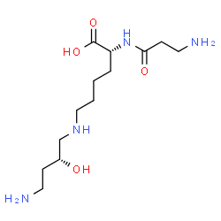 ChemSpider 2D Image | beta-Alanyl-N~6~-[(2R)-4-amino-2-hydroxybutyl]-D-lysine | C13H28N4O4