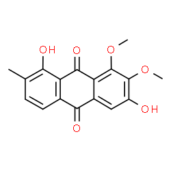ChemSpider 2D Image | 1,6-Dihydroxy-7,8-dimethoxy-2-methyl-9,10-anthraquinone | C17H14O6