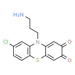 ChemSpider 2D Image | 10-(3-aminopropyl)-8-chlorophenothiazine-2,3-dione | C15H13ClN2O2S