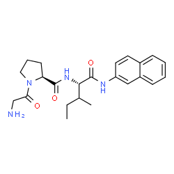 ChemSpider 2D Image | Glycyl-L-prolyl-N-2-naphthyl-L-isoleucinamide | C23H30N4O3