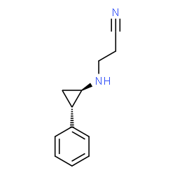 ChemSpider 2D Image | 3-{[(1R,2S)-2-Phenylcyclopropyl]amino}propanenitrile | C12H14N2