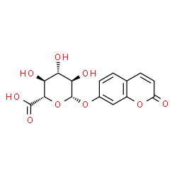 ChemSpider 2D Image | 7-Hydroxycoumarin glucuronide | C15H14O9