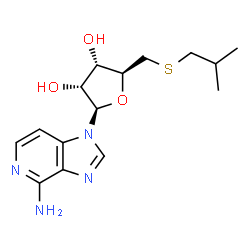 ChemSpider 2D Image | 1-(5-S-Isobutyl-5-thio-beta-D-ribofuranosyl)-1H-imidazo[4,5-c]pyridin-4-amine | C15H22N4O3S