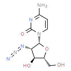 ChemSpider 2D Image | 4-Amino-1-(2-azido-2-deoxy-beta-D-arabinofuranosyl)-2(1H)-pyrimidinone | C9H12N6O4