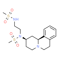 ChemSpider 2D Image | N-[(2R,11bS)-1,3,4,6,7,11b-Hexahydro-2H-pyrido[2,1-a]isoquinolin-2-yl]-N-{2-[(methylsulfonyl)amino]ethyl}methanesulfonamide | C17H27N3O4S2