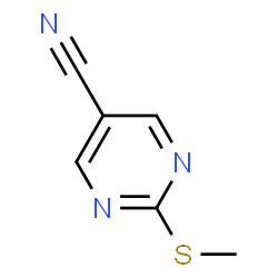 ChemSpider 2D Image | 2-(methylthio)-5-Pyrimidinecarbonitrile | C6H5N3S