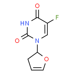 ChemSpider 2D Image | 1-(2,3-Dihydro-2-furanyl)-5-fluoro-2,4(1H,3H)-pyrimidinedione | C8H7FN2O3