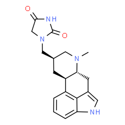 ChemSpider 2D Image | 1-{[(8beta)-6-Methylergolin-8-yl]methyl}-2,4-imidazolidinedione | C19H22N4O2