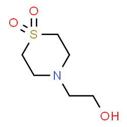 ChemSpider 2D Image | 2-(1,1-Dioxido-4-thiomorpholinyl)ethanol | C6H13NO3S