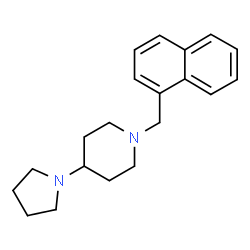 ChemSpider 2D Image | 1-(1-Naphthylmethyl)-4-(1-pyrrolidinyl)piperidine | C20H26N2