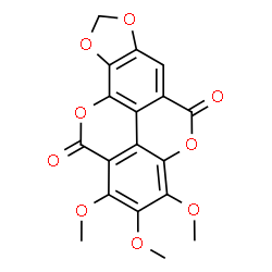 ChemSpider 2D Image | 1,2,3-Trimethoxychromeno[5,4,3-cde][1,3]dioxolo[4,5-h]chromene-5,11-dione | C18H12O9