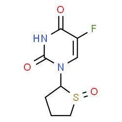 ChemSpider 2D Image | 5-Fluoro-1-(1-oxidotetrahydro-2-thiophenyl)-2,4(1H,3H)-pyrimidinedione | C8H9FN2O3S