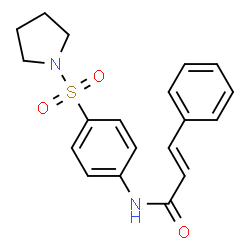 ChemSpider 2D Image | (2E)-3-Phenyl-N-[4-(1-pyrrolidinylsulfonyl)phenyl]acrylamide | C19H20N2O3S