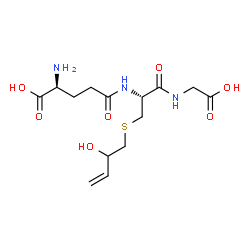 ChemSpider 2D Image | L-gamma-Glutamyl-S-(2-hydroxy-3-buten-1-yl)-L-cysteinylglycine | C14H23N3O7S